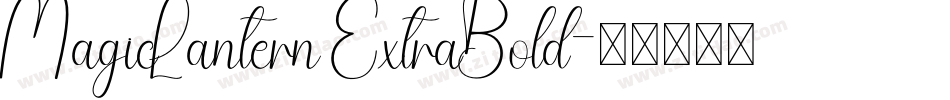 MagicLantern ExtraBold字体转换